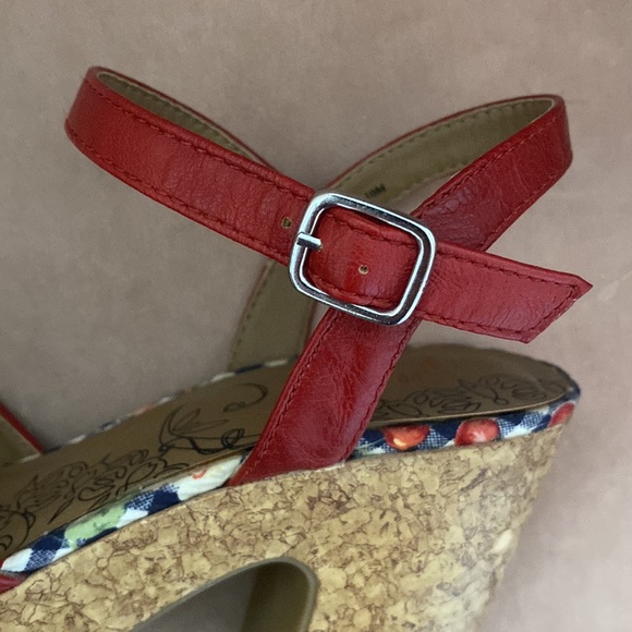 Funky Red Jellypop Sandals with Gingham Bow - Sz 10 - Picture 6 of 12